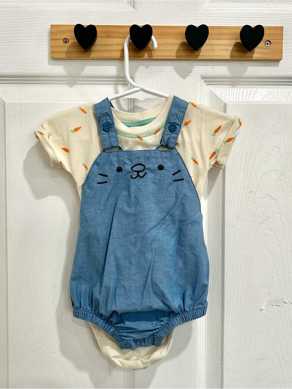 Baby Cat & Jack 2 Piece Bunny Romper 3-6 mo